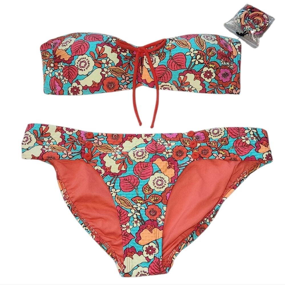 Robin Piccone Bibi Bandeau And Cheeky Bottoms
